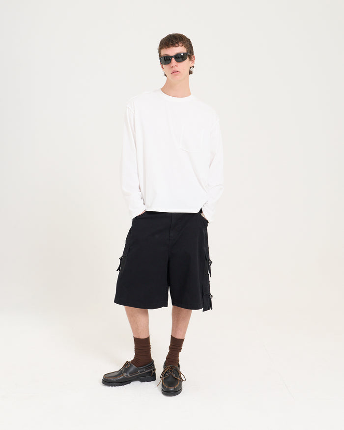 Seamed Boxy Long Sleeve - White