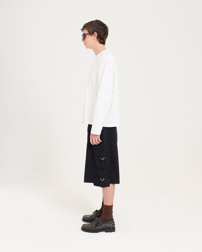 Seamed Boxy Long Sleeve - White