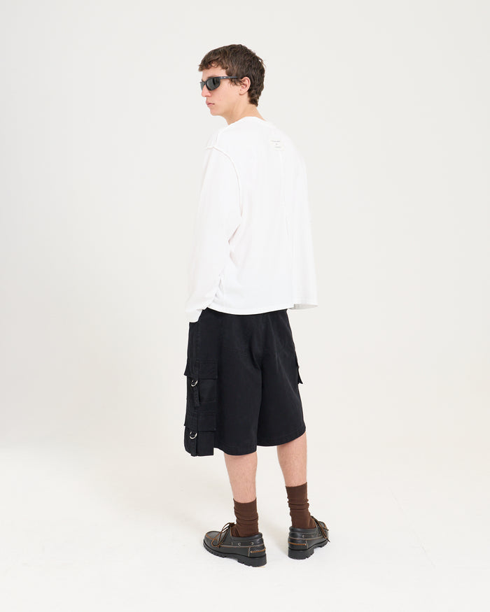 Seamed Boxy Long Sleeve - White
