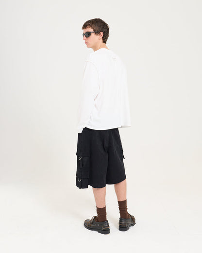 Seamed Boxy Long Sleeve - White