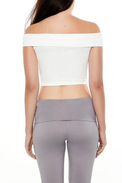 Seamless Off-the-Shoulder Crop Top