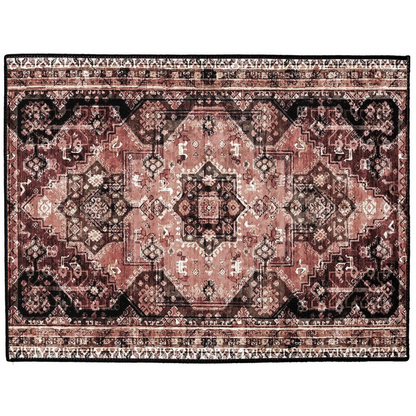 Serapi Persian Indoor/Outdoor Floor Mat Antique Black Rosewood