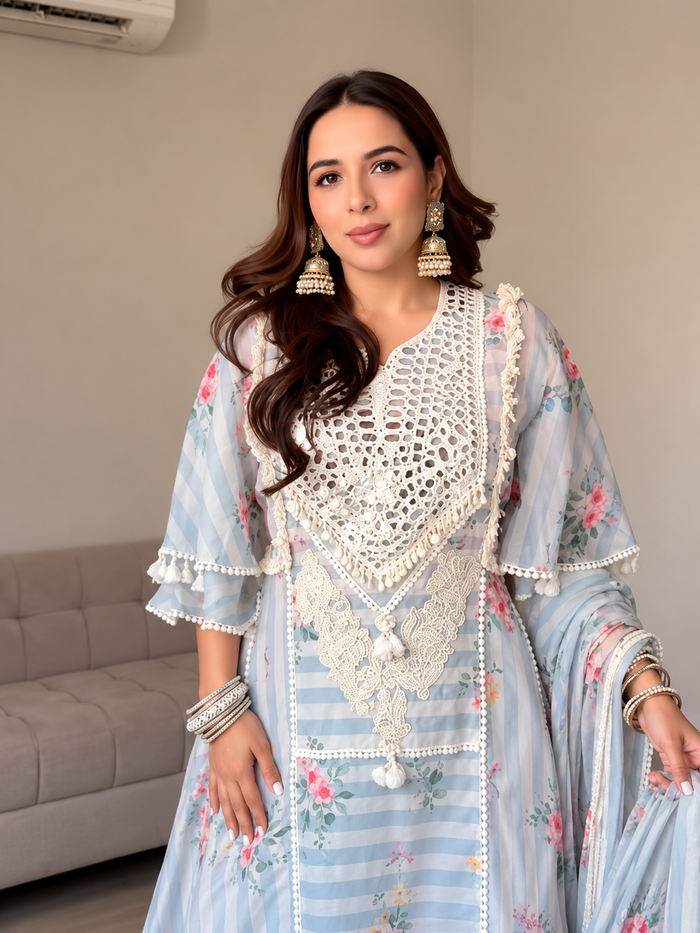 Sheesha Blue Kurta Set Singapore