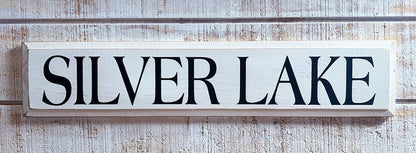 Silver Lake Wooden Sign