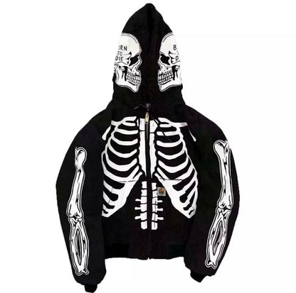 Skull Painted Streetwear Thin Jacket