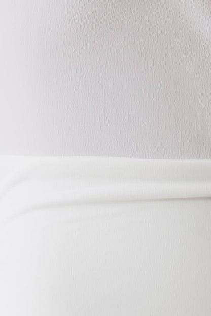 Soleia Cowl Drape Shirt Dress - White
