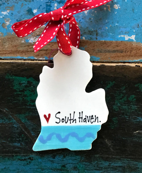 South Haven Ceramic Ornament