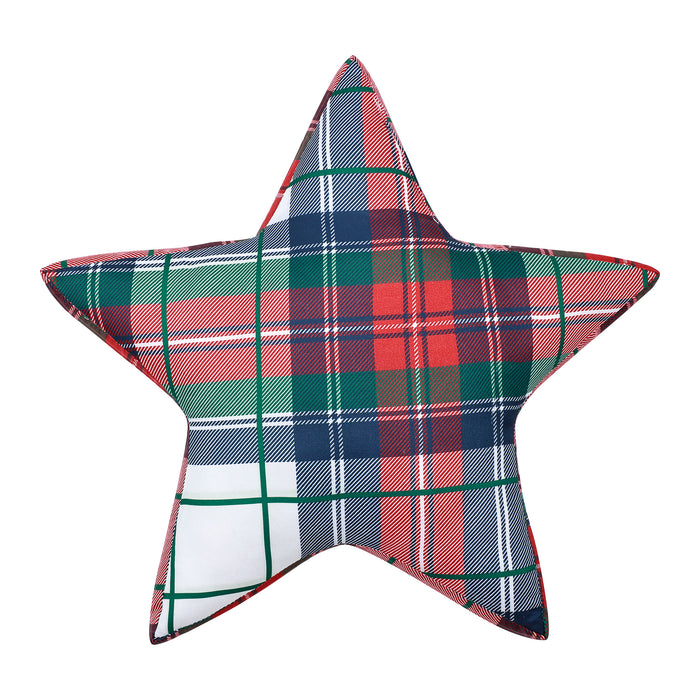Levtex Home Spencer Plaid Navy Star Pillow Decorative Pillows
