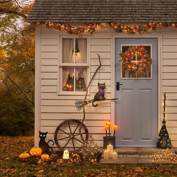 Spooky LED Wooden Halloween House Decoration