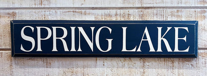 Spring Lake Wooden Sign