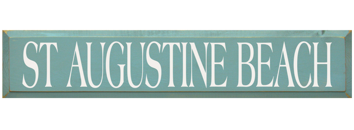 St Augustine Beach Wooden Sign