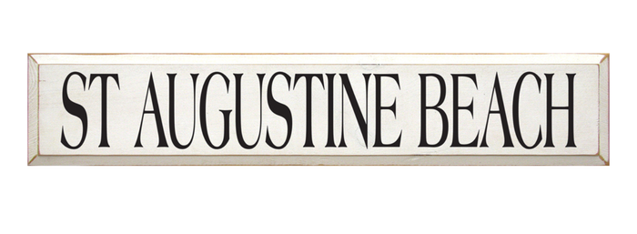 St Augustine Beach Wooden Sign
