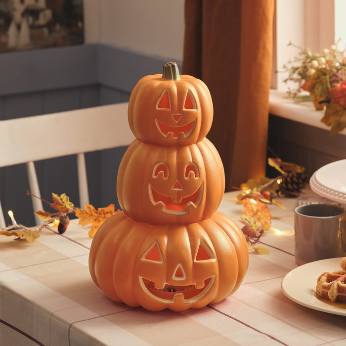 Stacked Pumpkin LED Outdoor Halloween Decoration