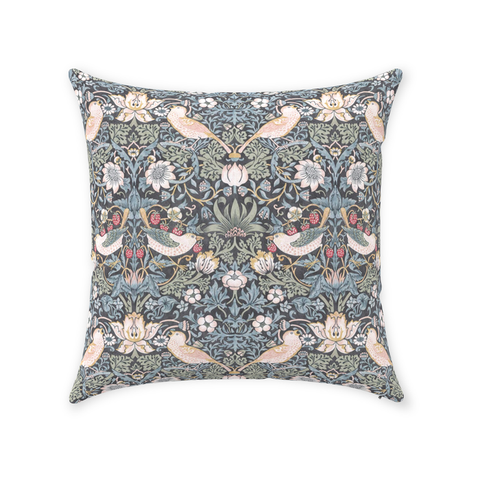 Strawberry Thief Cotton Throw Pillows William Morris Ink