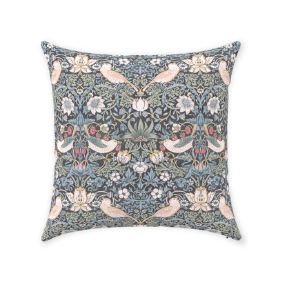 Strawberry Thief Cotton Throw Pillows William Morris Ink