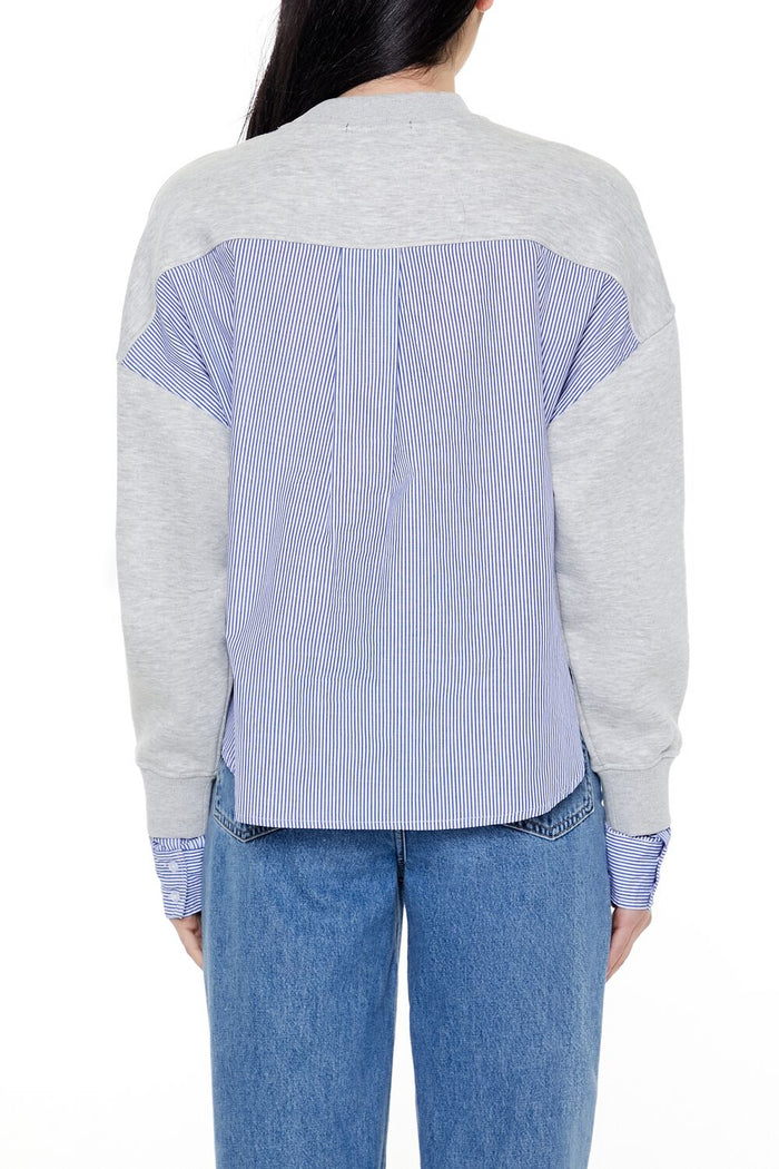 Striped Colorblock Combo Pullover