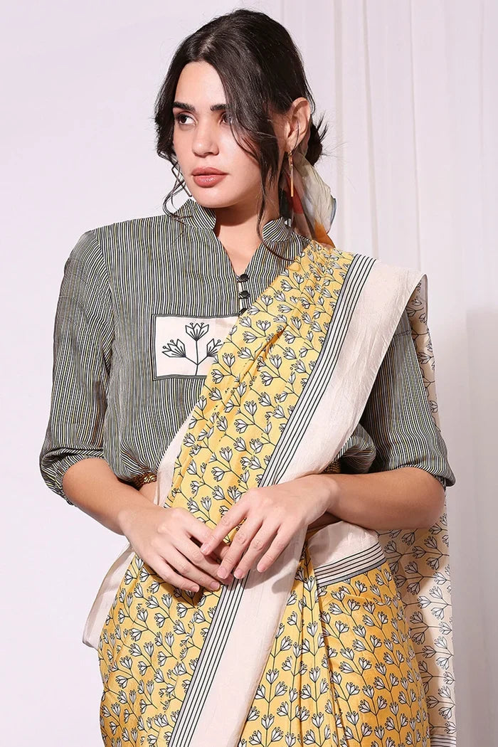 Summer Florals Pre-Stitched Saree