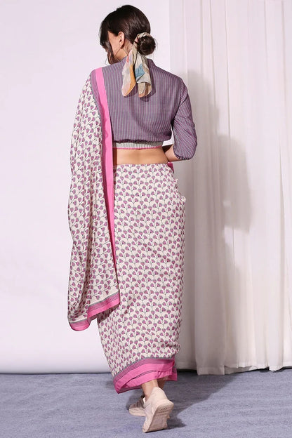 Summer Florals Pre-Stitched Saree
