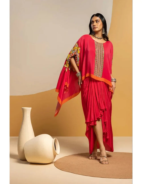 Taarani drape skirt set