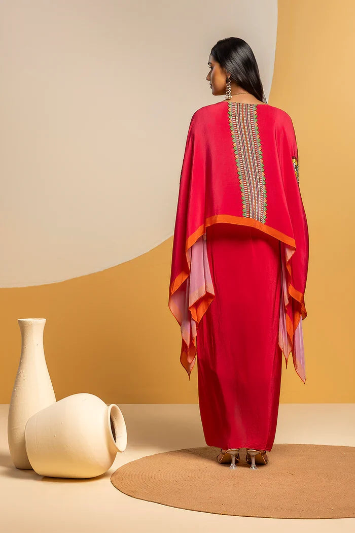 Taarani drape skirt set