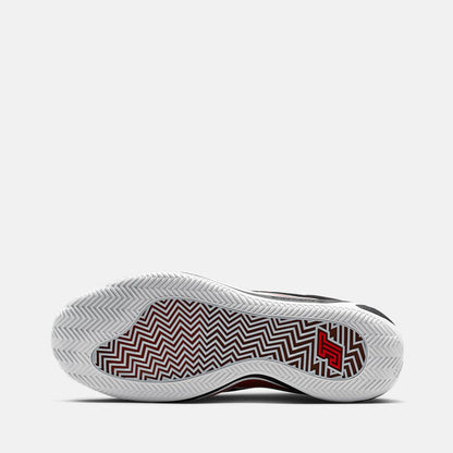 Bottom view of the Jordan Tatum 4 'Bloodline'.