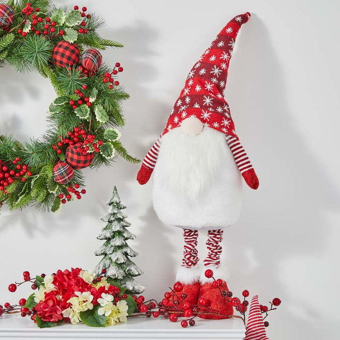 Telescoped Fabric Christmas Gnome Standing Décor