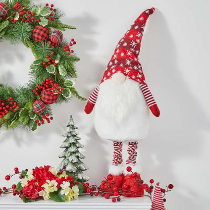 Telescoped Fabric Christmas Gnome Standing Décor