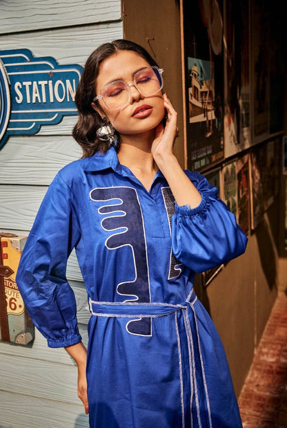 Blue shirt dress Singapore