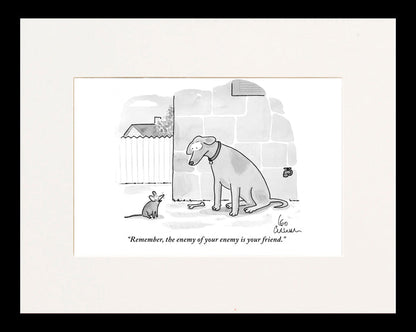 The Enemy of your Enemy is Your Friend Cartoon Print