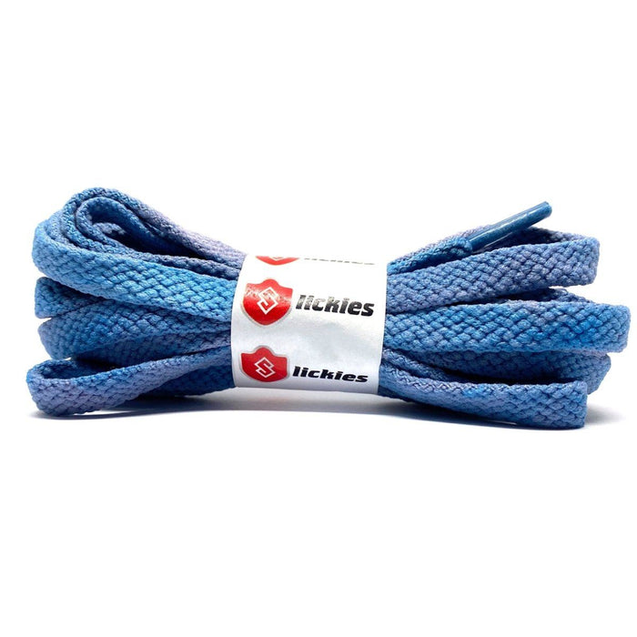 Tie Dye Flat Laces - Vintage Faded UNC Carolina Blue 85 For Air Jordan 1