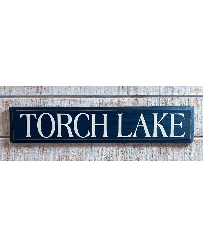 Torch Lake Wooden Sign
