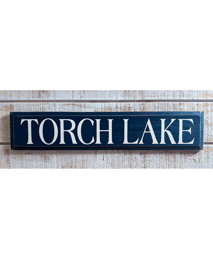 Torch Lake Wooden Sign
