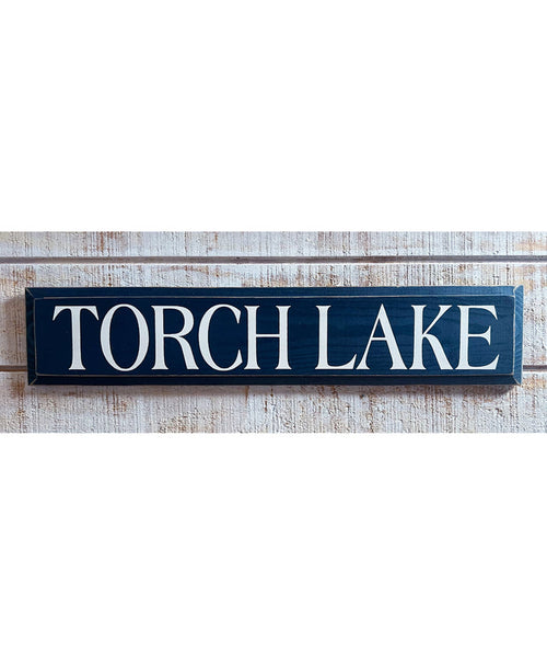 Torch Lake Wooden Sign