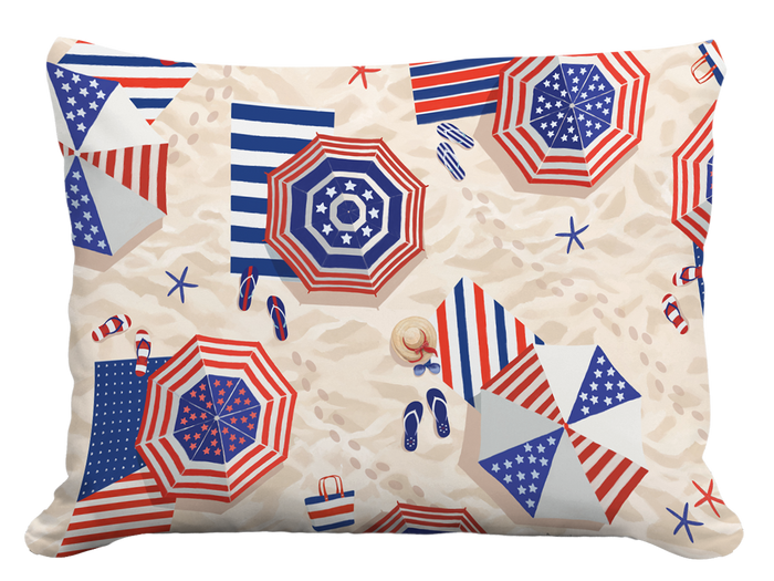 Toss Pillow Stars, Stripes & Shorelines