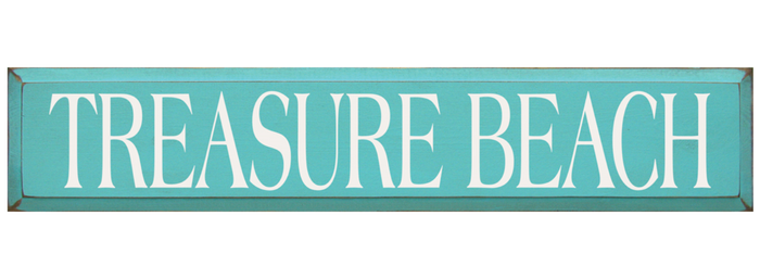 Treasure Beach Wooden Sign