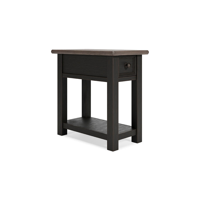 Tyler Creek Side Table in black with USB port from Signature Design by Ashley