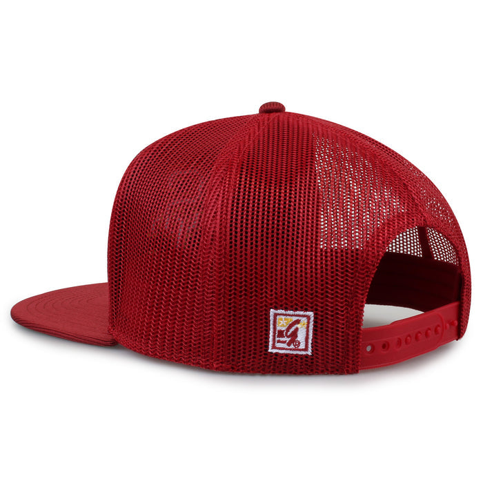 University of Southern California Class of '92 trucker hat, angled rear view showing mesh panels and snapback closure