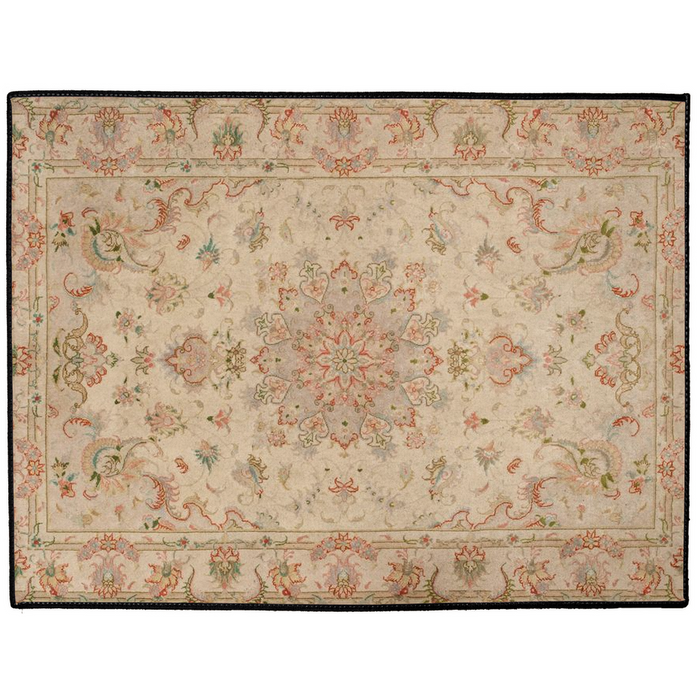 Vashti Persian Indoor/Outdoor Floor Mat Antique Beige Red