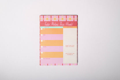 BANDO - Week to Week Desk Planner, Take Notes This Week