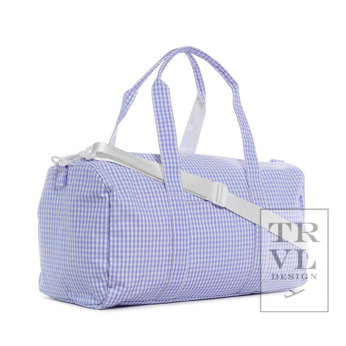 Weekender - Gingham Lilac Duffel Bag - Premium Duffel Bags from TRVL Design - Just $64.95! Shop now at Pat's Monograms