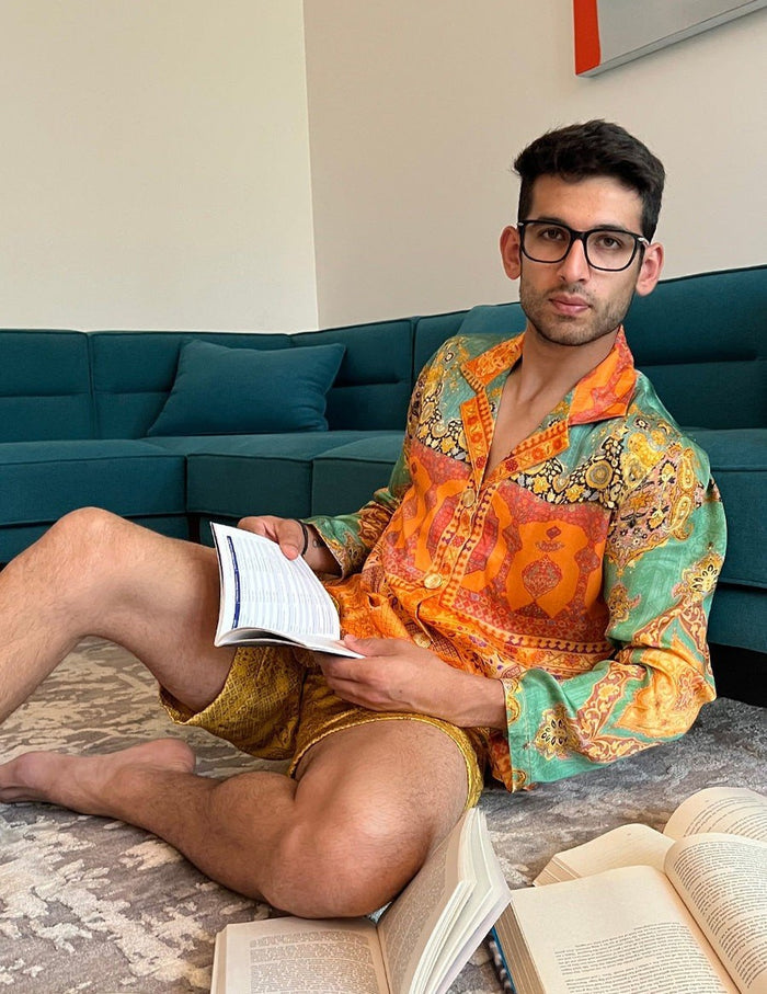 Werk Men's Yellow  Co-ord Set