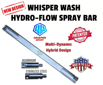 WHISPER WASH HYDRO-FLOW ALUMINUM 2-TIP SPRAY BAR FOR CLASSIC/ULTRA CLEAN (5331)