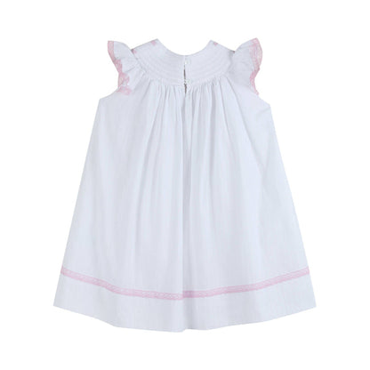 White and Pink Cross Smocked Bishop Dress - Premium Baby & Toddler Dresses from Lil Cactus - Just $36.95! Shop now at Pat's Monograms
