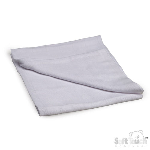 White Muslin Squares (PK6) MS01-W