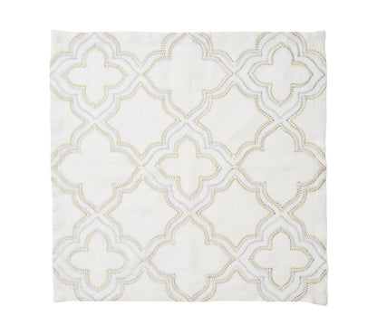 White Silver & Gold Tangier Napkin - RSVP Style