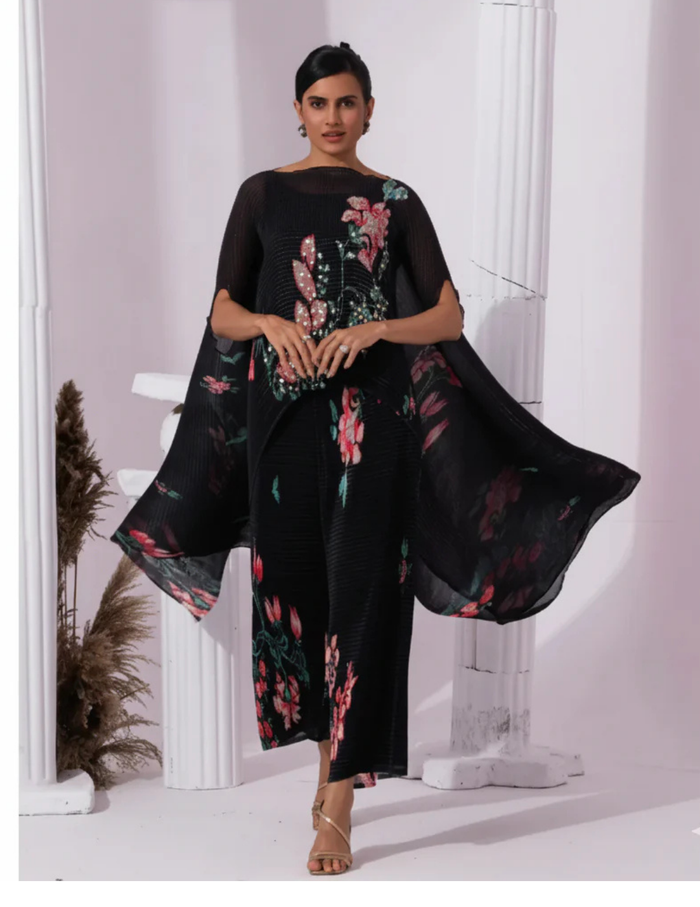 Wildflower Black Kaftan & Pant