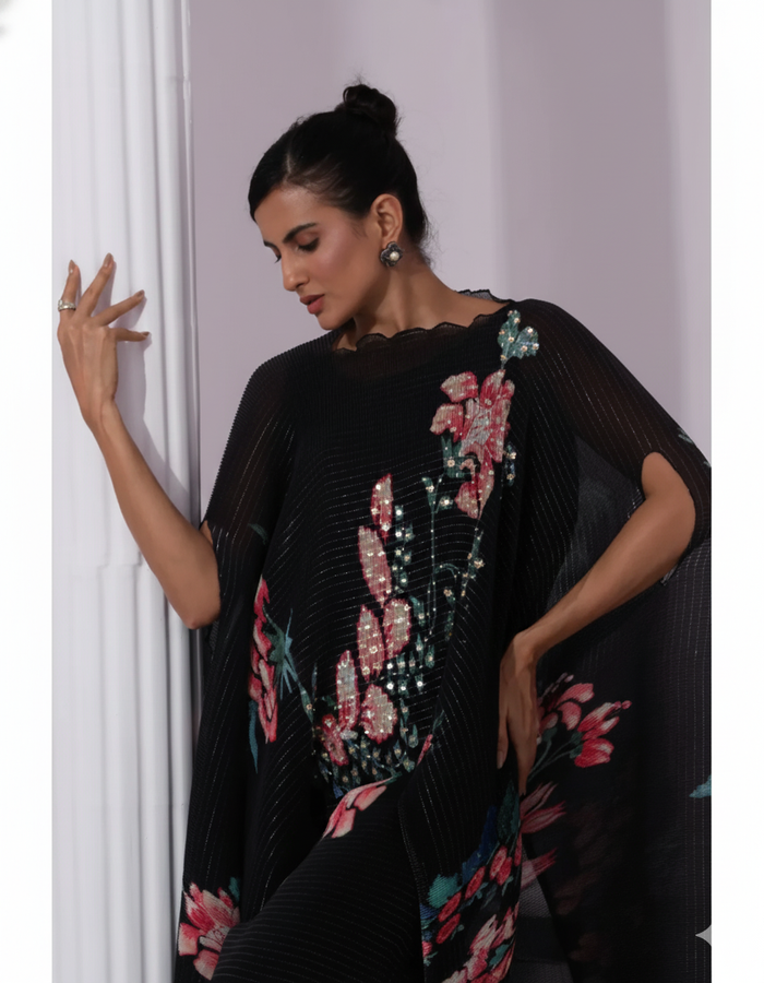 Wildflower Black Kaftan & Pant