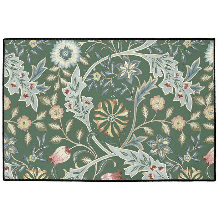 Wilhelmina Indoor/Outdoor Floor Mat William Morris Orkney Green