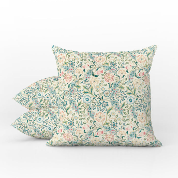 Wilhelmina Outdoor Pillow William Morris Ivory