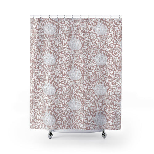 William Morris Artichoke Dusty Rose Pink Shower Curtain